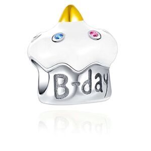 NWOT Birthday Cake Pandora FIT Silver Charm!